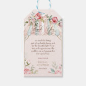 Brautparty für Aquarellblumen Vielen Dank Tag Geschenkanhänger (Vorderseite)