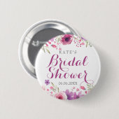 Brautparty für Aquarellfarben Button (Vorne & Hinten)