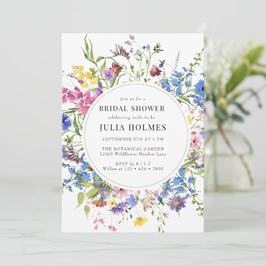 Brautparty für Aquarellfarben Einladung (Stehend Vorderseite)
