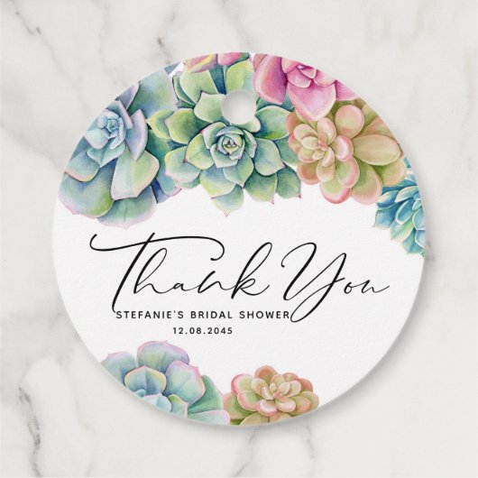 Brautparty für Aquarellfarben Geschenkanhänger (Rückseite)