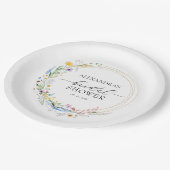 Brautparty für Aquarellfarben Pappteller (Schrägansicht)