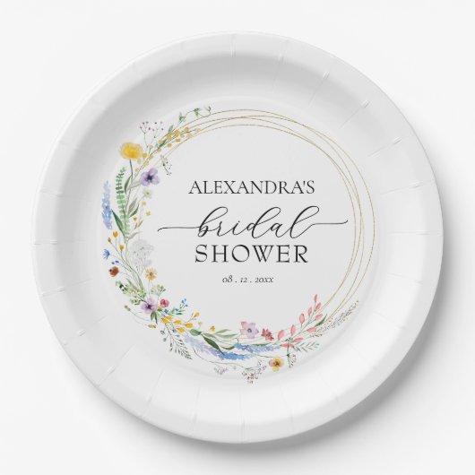 Brautparty für Aquarellfarben Pappteller (Vorderseite)