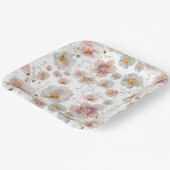 Brautparty für Aquarellfarben Rosa und Blaue Wildb Pappteller (Gewinkelt)