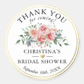 Brautparty für Aquarellfarben Runder Aufkleber (Vorderseite)