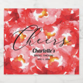 Brautparty für Aquarellfarben Schaumweinetikett (Einzelnes Label)