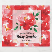 Brautparty für Aquarellfarben Schaumweinetikett (Einzelnes Label)