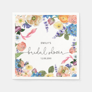 Brautparty für Aquarellfarben Serviette