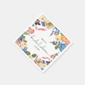 Brautparty für Aquarellfarben Serviette (Ecke)