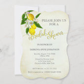 Brautparty für Aquarellfarben und Blätter Einladung (Vorderseite)