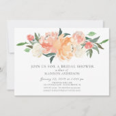 Brautparty für Aquarellfarben und Creme Einladung (Vorderseite)