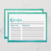 Brautparty für Aquarellkalligraphie Postkarte (Vorne/Hinten)