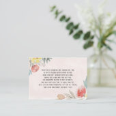 Brautparty für Aquarellpumpen Begleitkarte (Stehend Vorderseite)