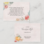 Brautparty für Aquarellpumpen Begleitkarte (Vorne/Hinten)