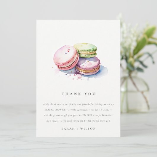 Brautparty für Bäckereien Dankeskarte (Stehend Vorderseite)