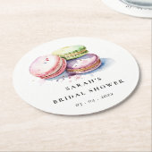 Brautparty für Bäckereien Runder Pappuntersetzer (Angewinkelt)