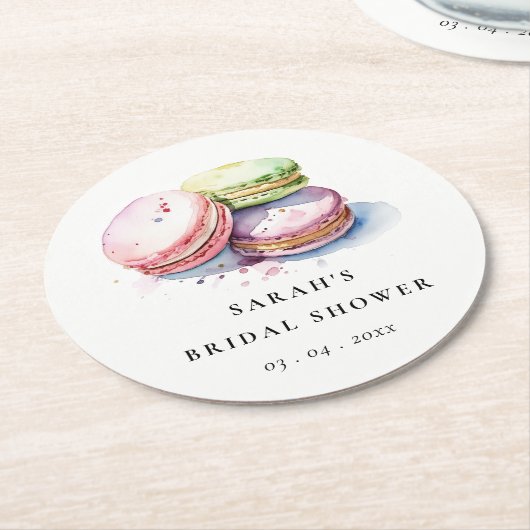 Brautparty für Bäckereien Runder Pappuntersetzer (Angewinkelt)