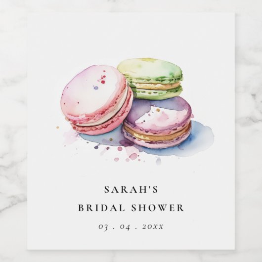 Brautparty für Bäckereien Weinetikett (Einzelnes Label)