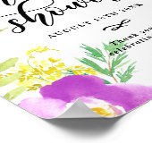 Brautparty für blaue und Lila Blume Poster (Ecke)