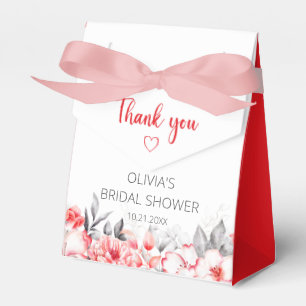 Brautparty für Blume in Rot und Grau Geschenkschachtel
