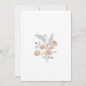 Brautparty für Blumen auf dem Markt Einladung (Rückseite)