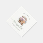 Brautparty für Blumen auf dem Markt Serviette (Ecke)