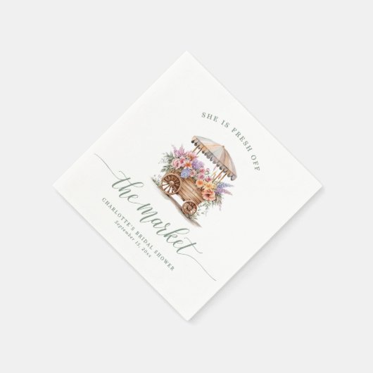 Brautparty für Blumen auf dem Markt Serviette (Ecke)