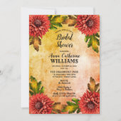 Brautparty für Blumenflora im Herbst Einladung (Vorderseite)