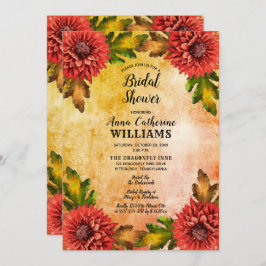 Brautparty für Blumenflora im Herbst Einladung