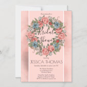 Brautparty für Blumenkorn Magneteinladung (Vorderseite)