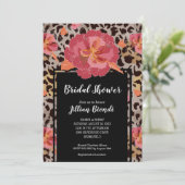 Brautparty für Blumenmuster Einladung (Stehend Vorderseite)