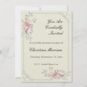 Brautparty für Blumenrahmen Einladung (Vorderseite)