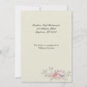 Brautparty für Blumenrahmen Einladung (Rückseite)