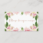 Brautparty für Blumenzwiebeln Visitenkarte (Rückseite)