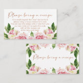 Brautparty für Blumenzwiebeln Visitenkarte (Vorne/Hinten)