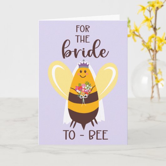 Brautparty für Bride to Bee Karte (Gelbe Blume)