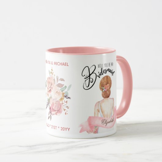 Brautparty für Bridesmaid mit eigener Marke Tasse (VorderseiteRechts)