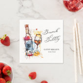 Brautparty für Brunch und Bubbly Champagner Serviette (Beispiel)