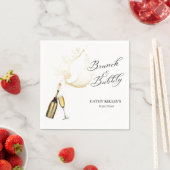 Brautparty für Brunch und Bubbly Champagner Serviette (Beispiel)