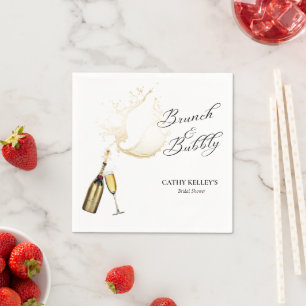 Brautparty für Brunch und Bubbly Champagner Serviette