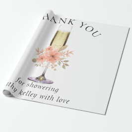 Brautparty für Bubbly und Brunch mit eigener Marke Geschenkpapier