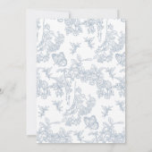 Brautparty für das Blaue Viktorianische Wappen Einladung (Rückseite)