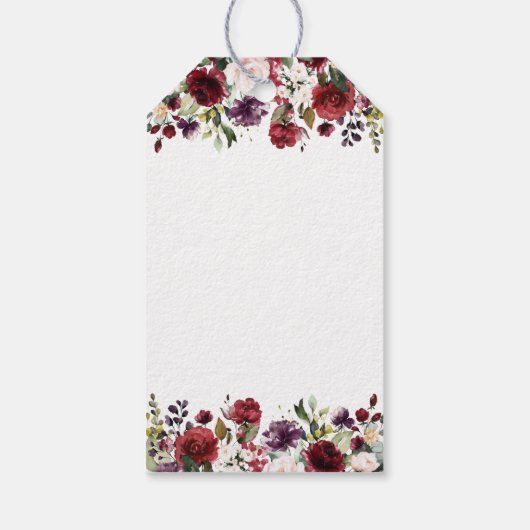 Brautparty für das Blumenmuster Geschenkanhänger (Rückseite)