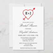 Brautparty für das Herz und den Pfeil Einladung (Vorderseite)