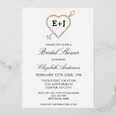 Brautparty für das Herz und den Pfeil Folieneinladung (Vorderseite)