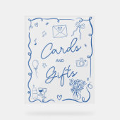 Brautparty für das illustrierte Retro-Zeichen Acrylschild (Vorderseite)