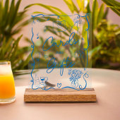 Brautparty für das illustrierte Retro-Zeichen Acrylschild