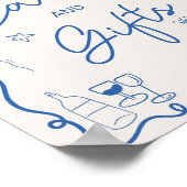 Brautparty für das illustrierte Zeichen nach hinte Poster (Ecke)