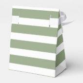 Brautparty für das Muster eines grünen weißen Stre Geschenkschachtel (Rückseite)