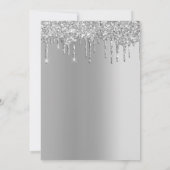 Brautparty für das Silver Driving Glitzer Einladung (Rückseite)