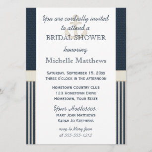 Brautparty für den Anker des Burlap-Schiffs Einladung